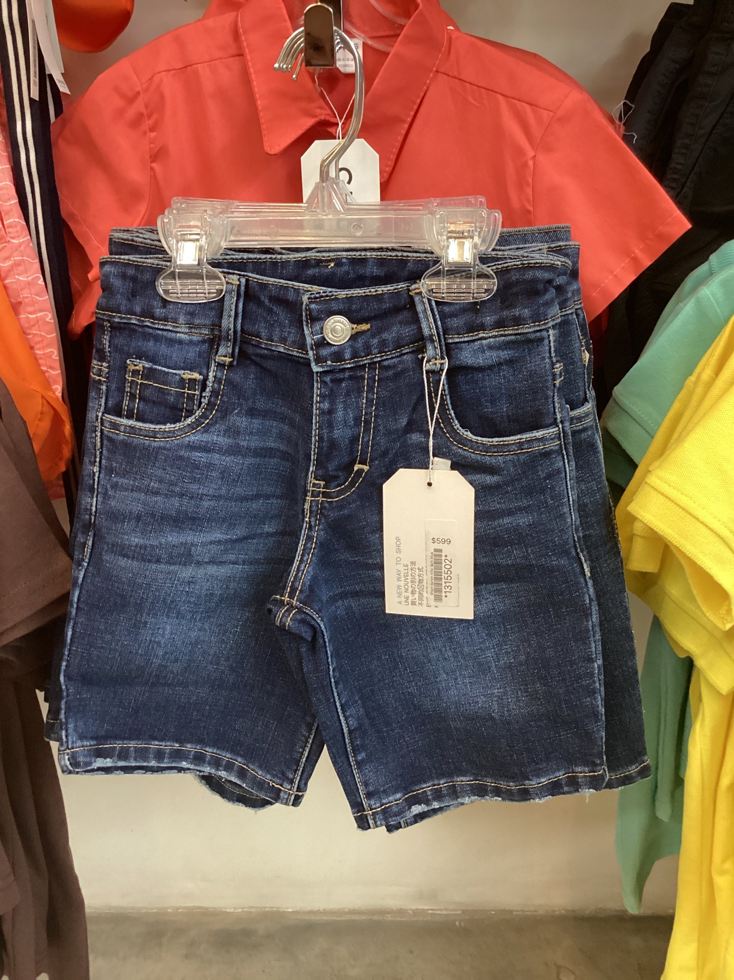 short demin niño dark Blue
