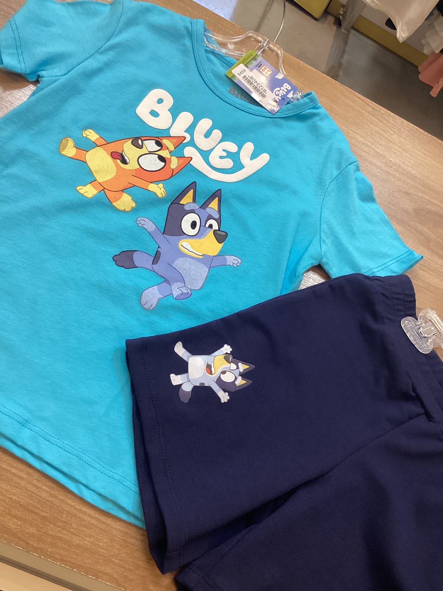 conjunto Bluey azul aqua/azul marino