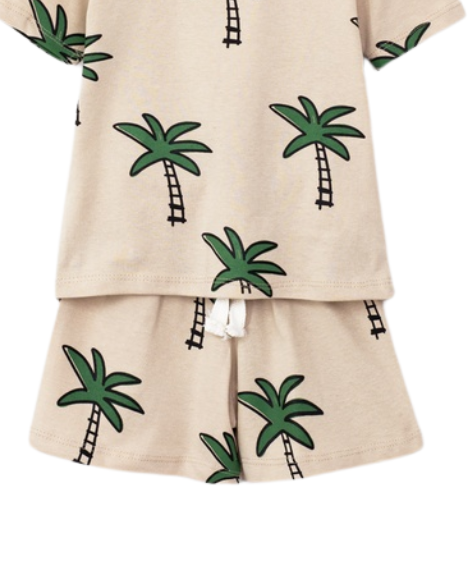 conjunto beige palmeras