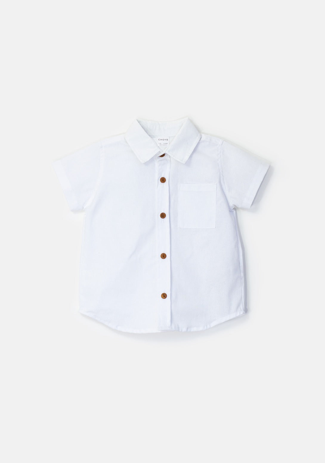 Camisa blancan botones cafe