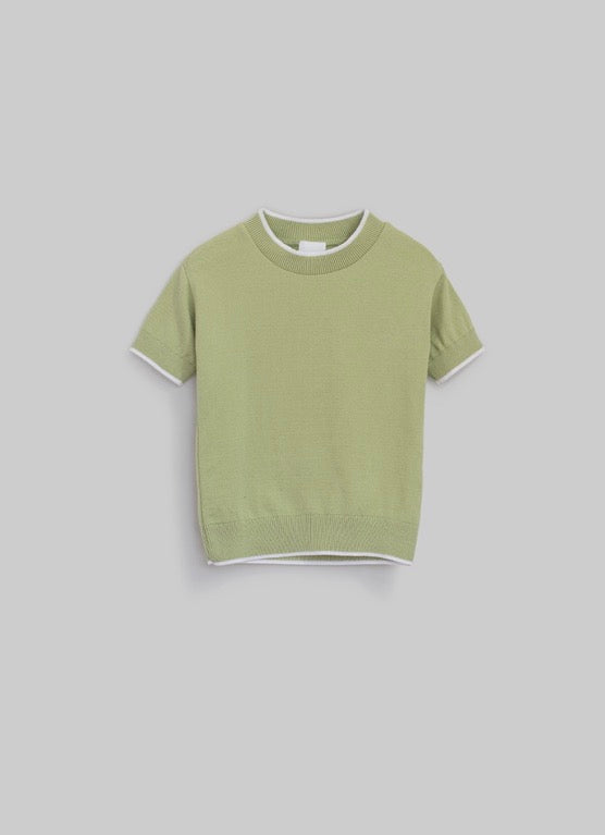 playera de punto bicolor