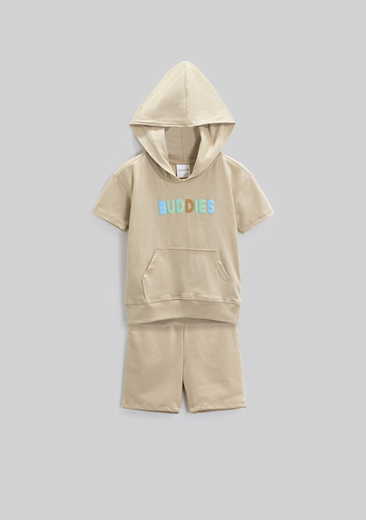 Conjunto Buddies con Capucha caqui