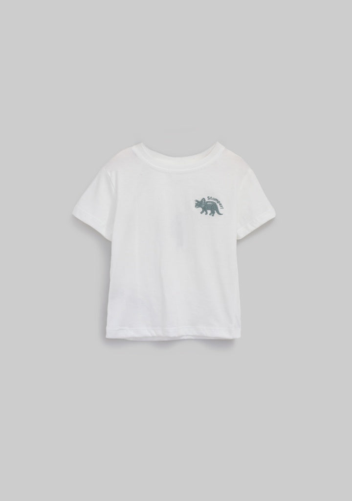 Conjunto Short Blanco Dinosaurio