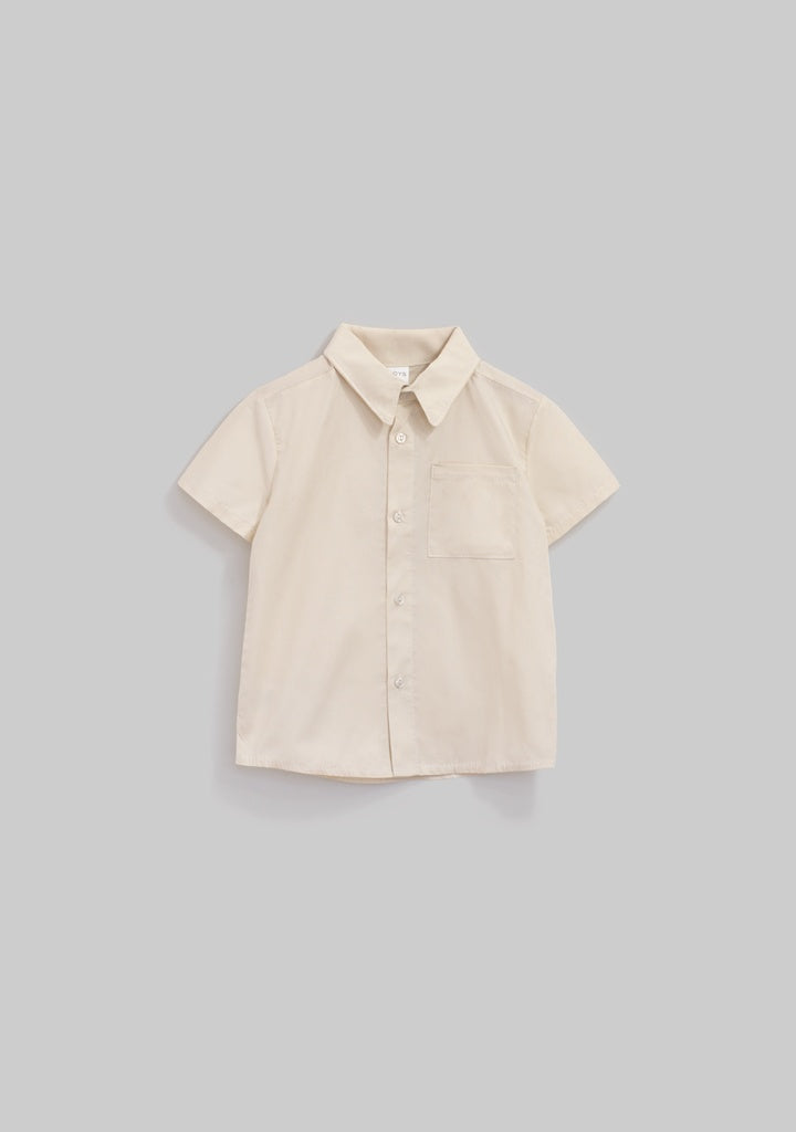 Camisa botones beige