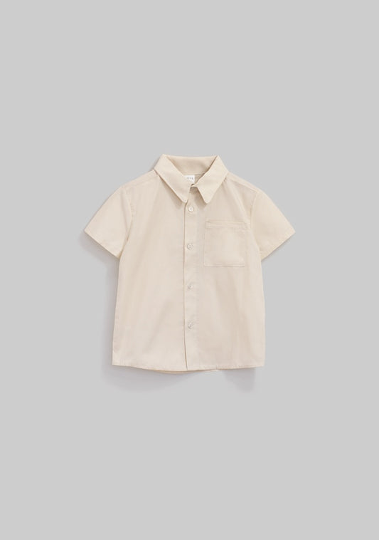 Camisa botones beige