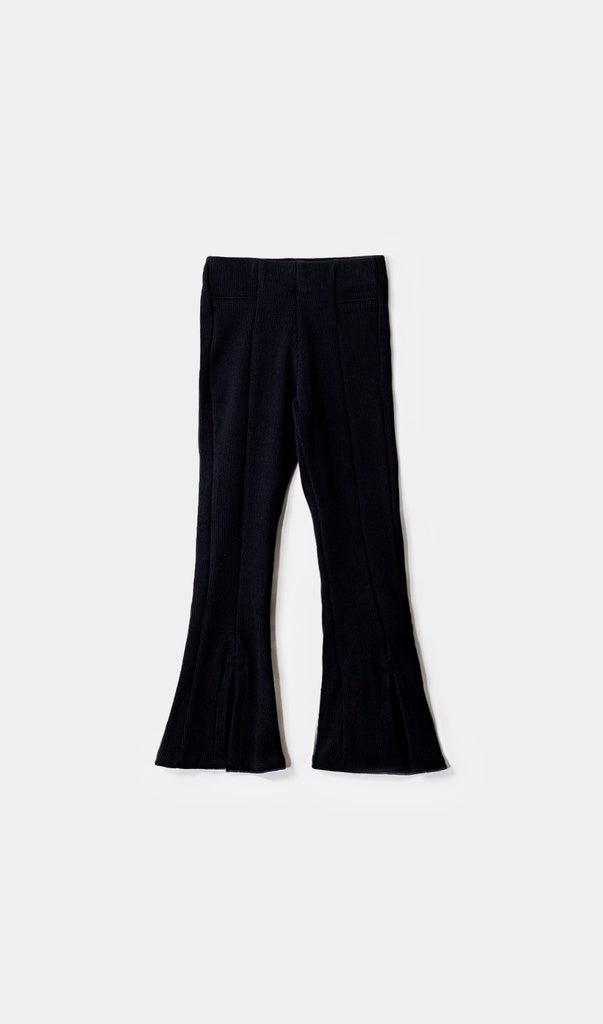 leggins negros con abertura