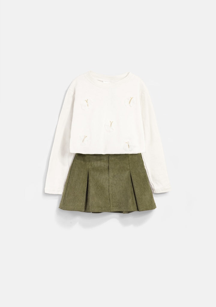 conjunto falda/ blusa libelulas