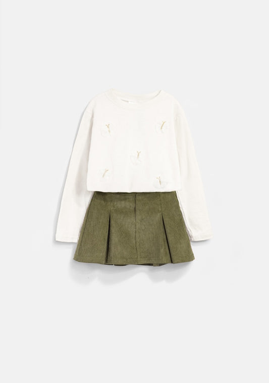 conjunto falda/ blusa libelulas