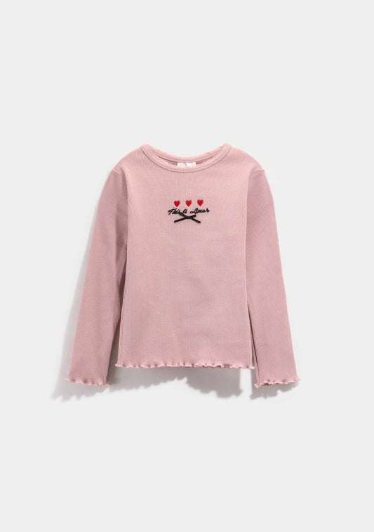 blusa rosa corazones