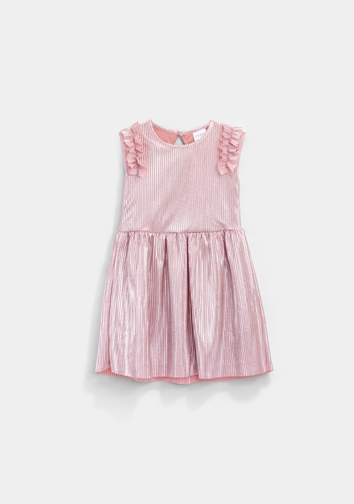 vestido brilloso rosa