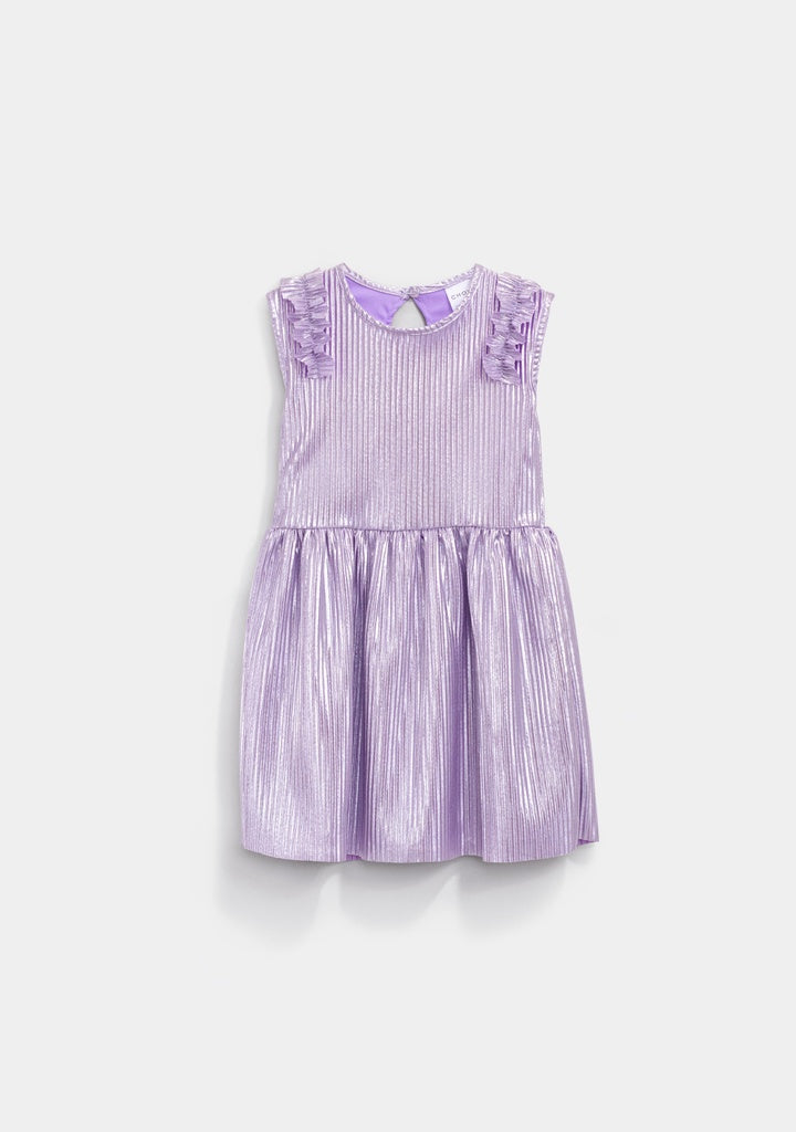 vestido brilloso morado