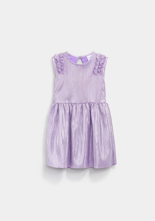 vestido brilloso morado