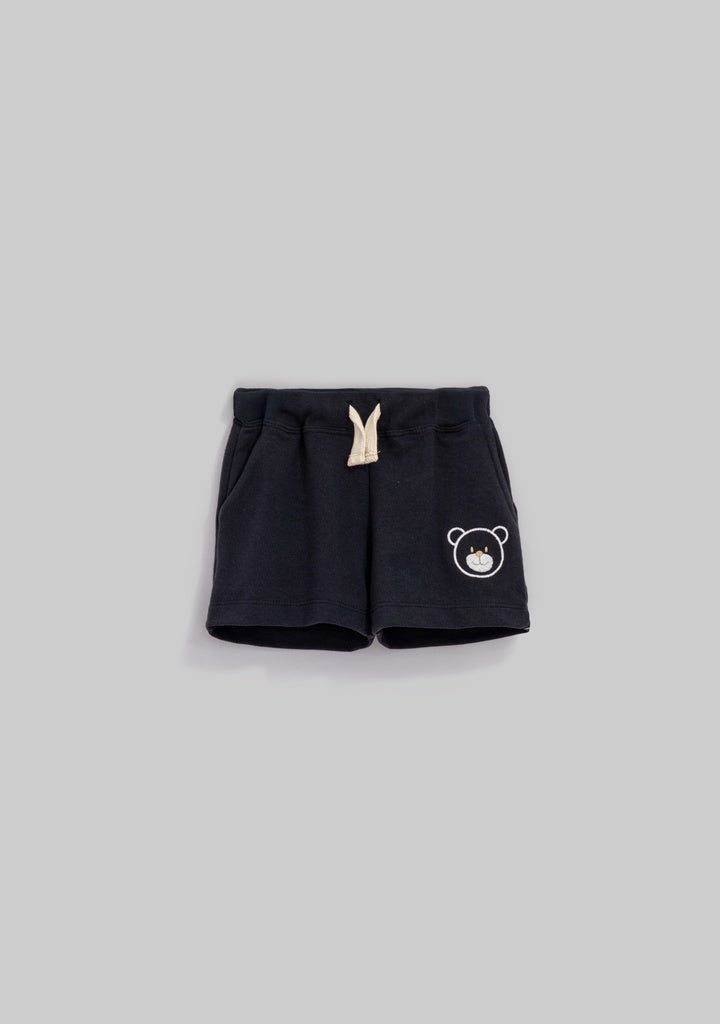 Conjunto de shorts negro de oso