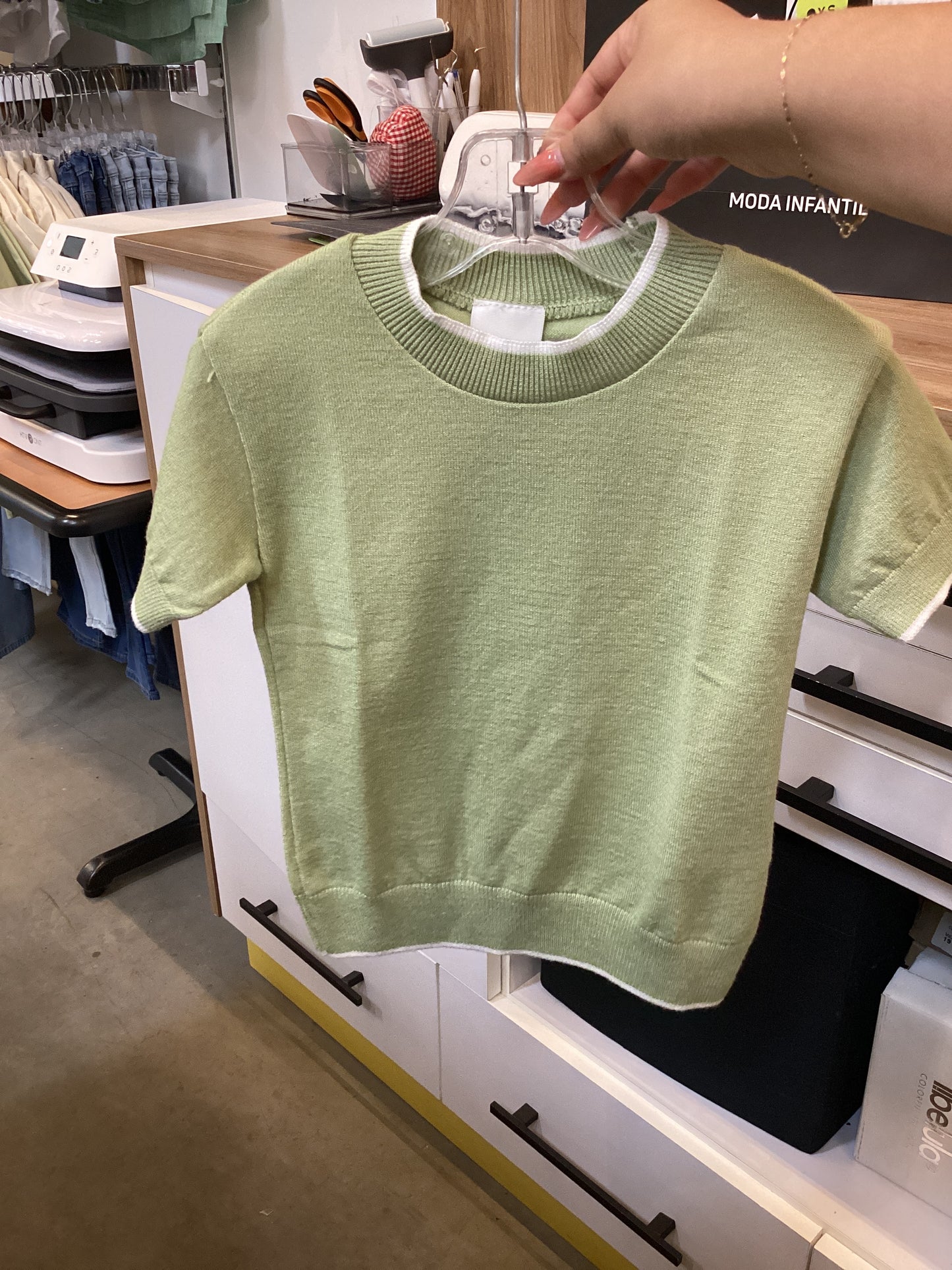 playera de punto bicolor