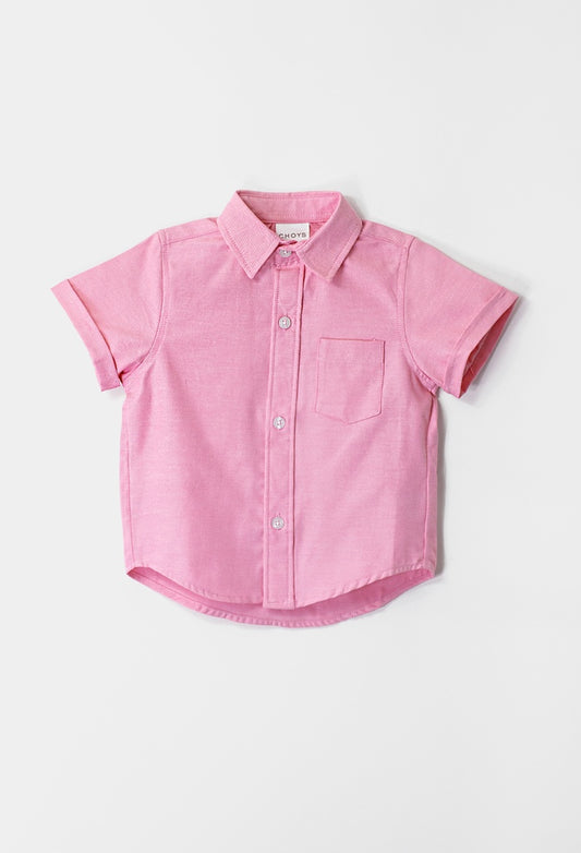 Camisa rosa manga corta