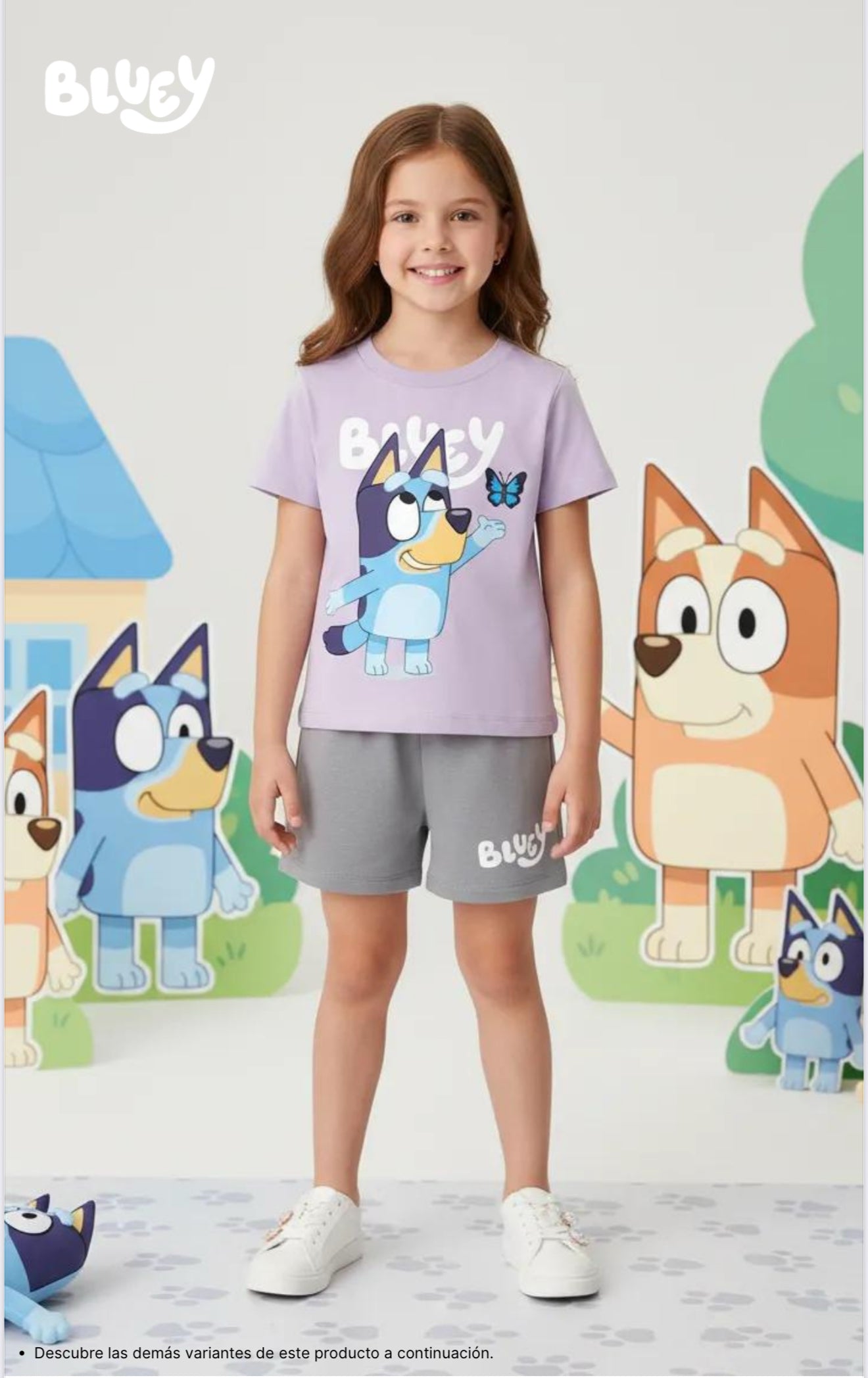 Set Bluey Lila gris