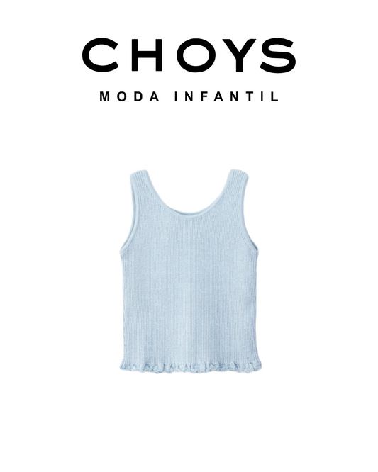 blusa azul tirantes brillo