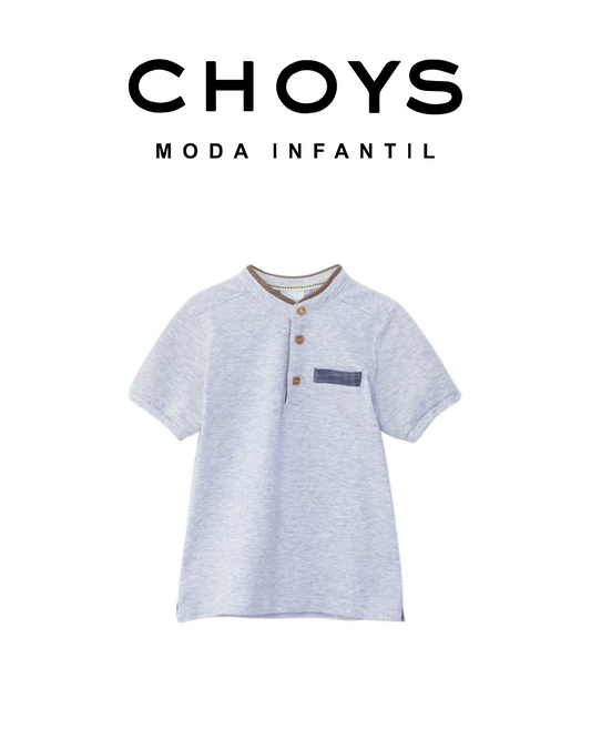playera botones cuello mao