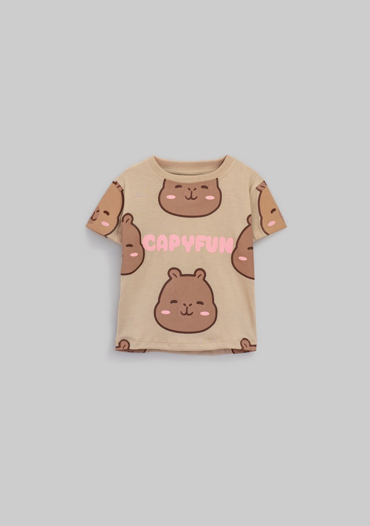 Conjunto Short Capibara cafe