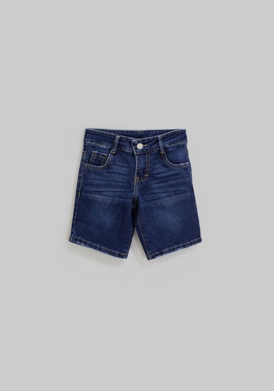 short demin niño dark Blue