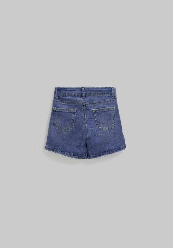 short falda azul fuerte