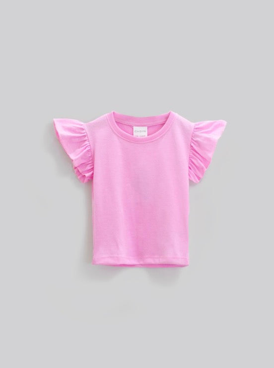 playeras básicas manga mariposa