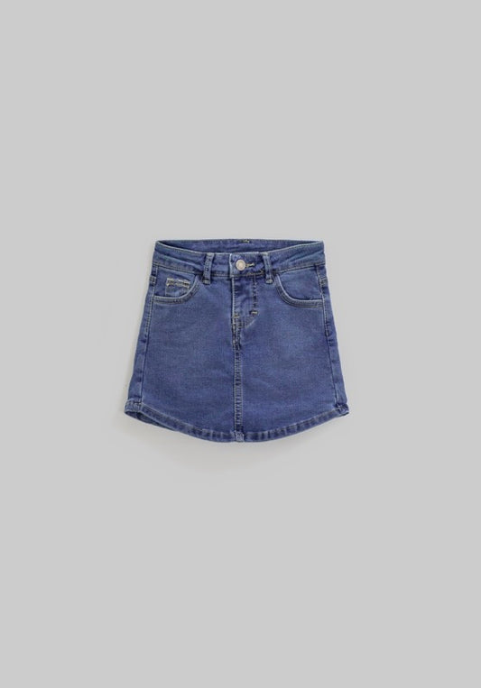 short falda azul fuerte