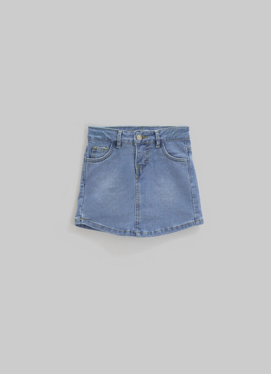 short falda azul claro