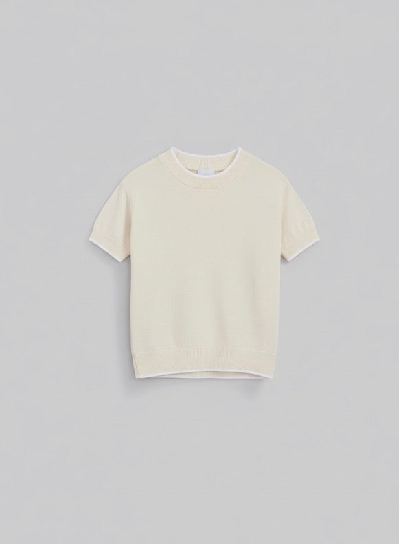 playera de punto bicolor