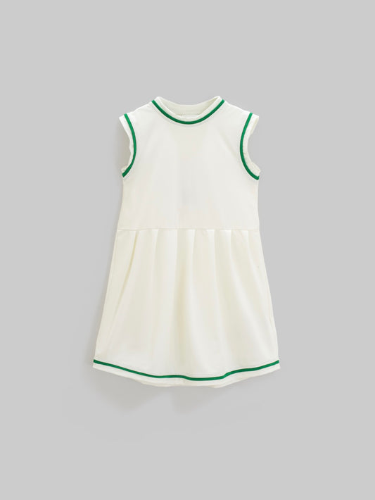 vestido blanco con verde