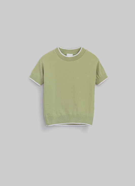 playera de punto bicolor