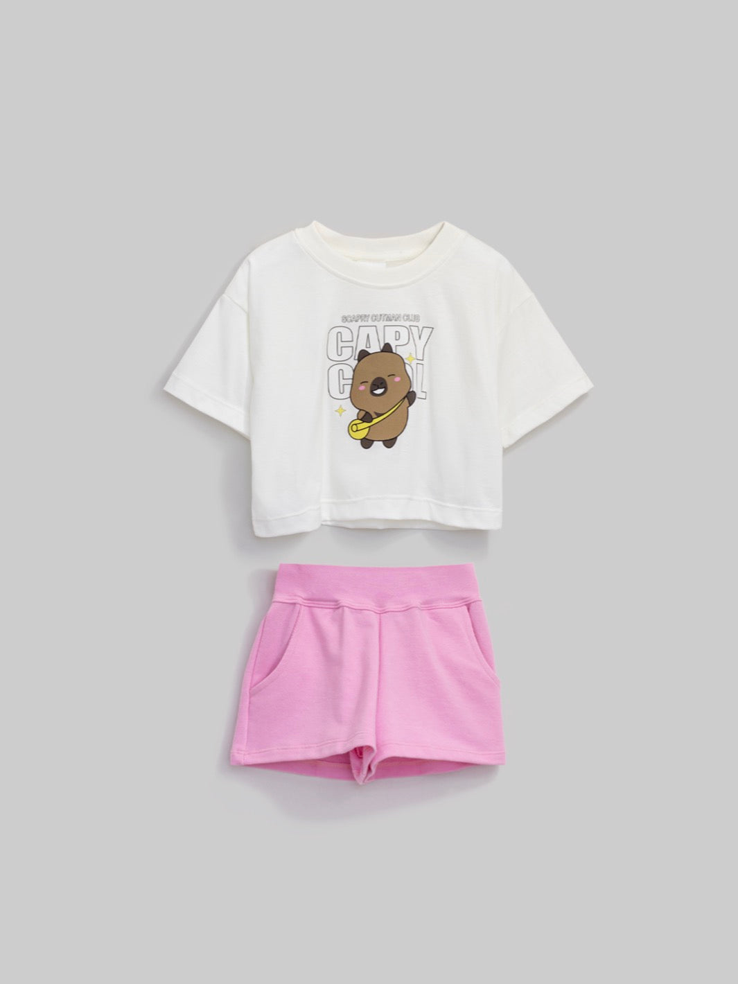 conjunto rosa capibara