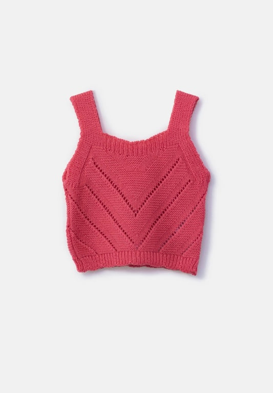 Croptop salmón punto