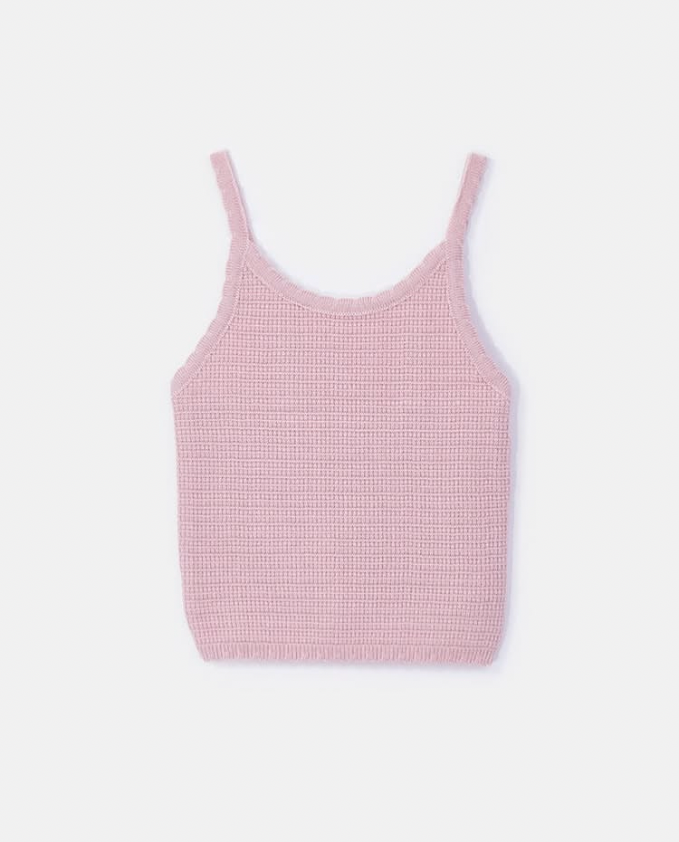 Crop top rosa punto
