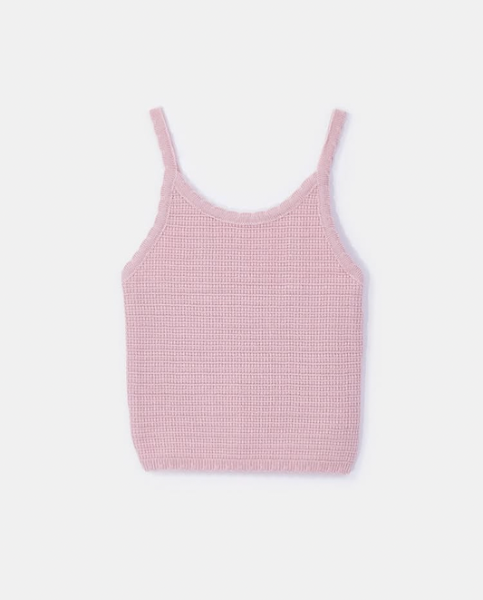 Crop top rosa punto