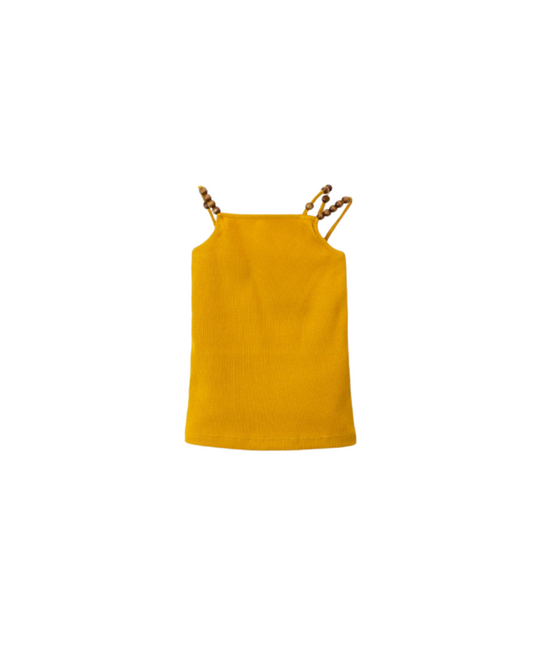 blusa amarilla mostaza tirante doble